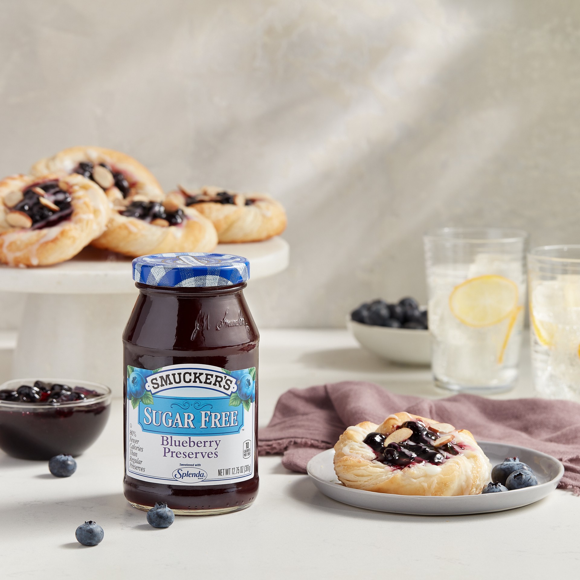 slide 5 of 7, Smucker's Sugar Free Blueberry Preserves with Splenda Brand Sweetener, 12.75 Ounces, 12.75 oz