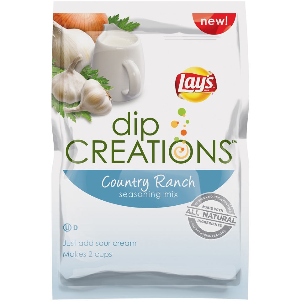 slide 1 of 1, Lay's Brand Dip Creations Country Ranch Seasoning Mix, 1 oz