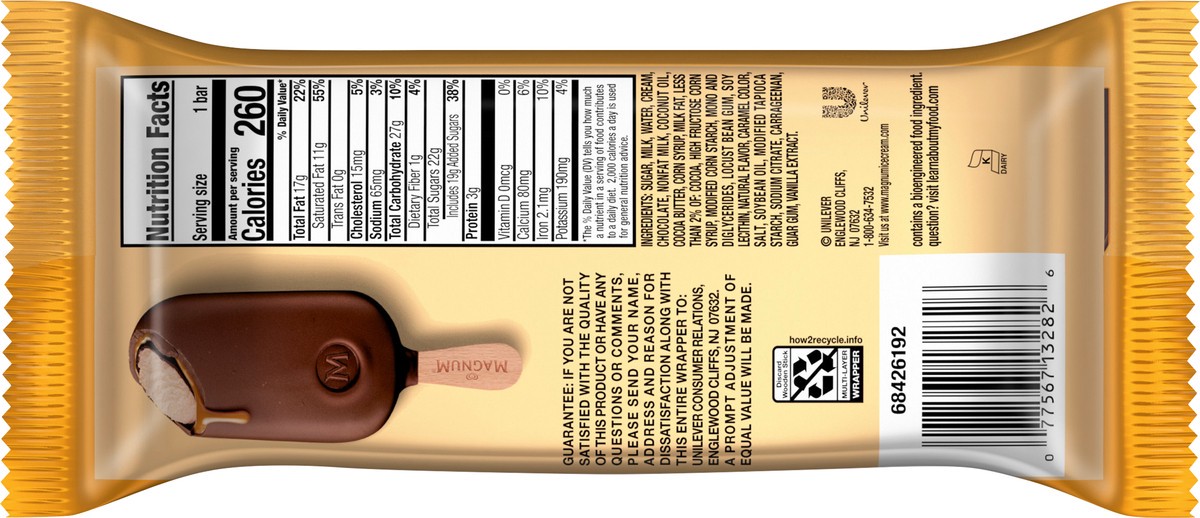 slide 3 of 3, Magnum Mini Ice Cream Bar Double Caramel, 1 ct, 1 ct