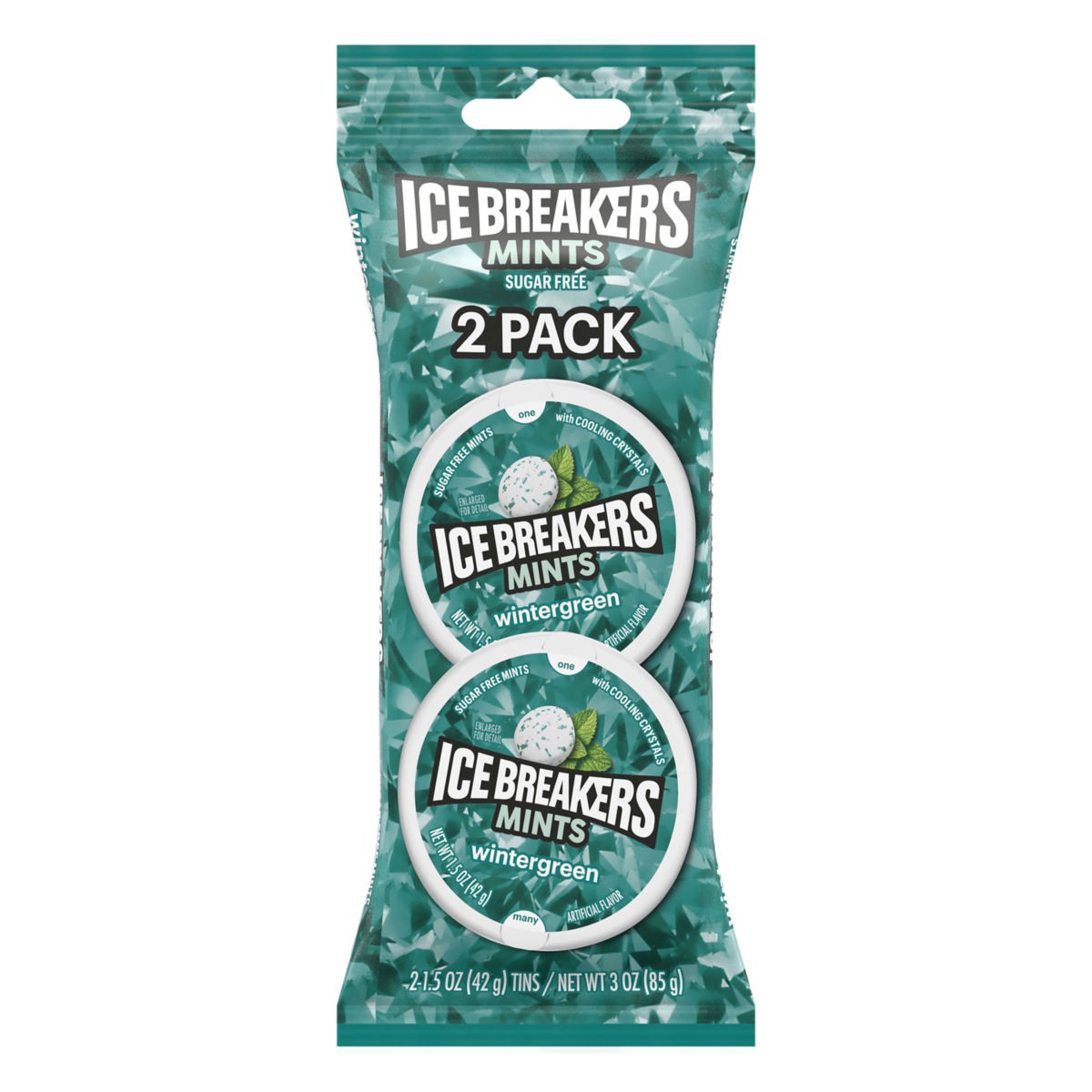 slide 1 of 1, Ice Breakers Wintergreen Sugar Free Mints, 2 ct