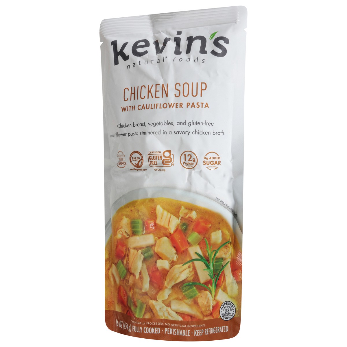slide 12 of 13, Kevin's Natural Foods Chicken Soup with Cauliflower Pasta - 16 oz, 16 oz