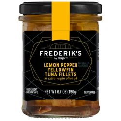 Frederiks By Meijer Frederiks Tuna Fillets Lemon Pepper & Evoo 6.7 Oz