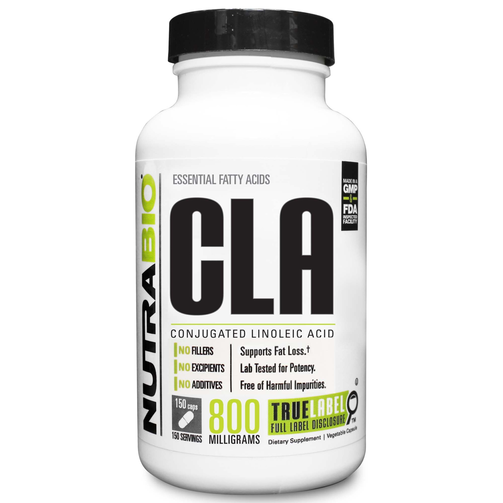 slide 1 of 1, NutraBio CLA Conjugated Linoleic Acid - 800 mg, 150 ct