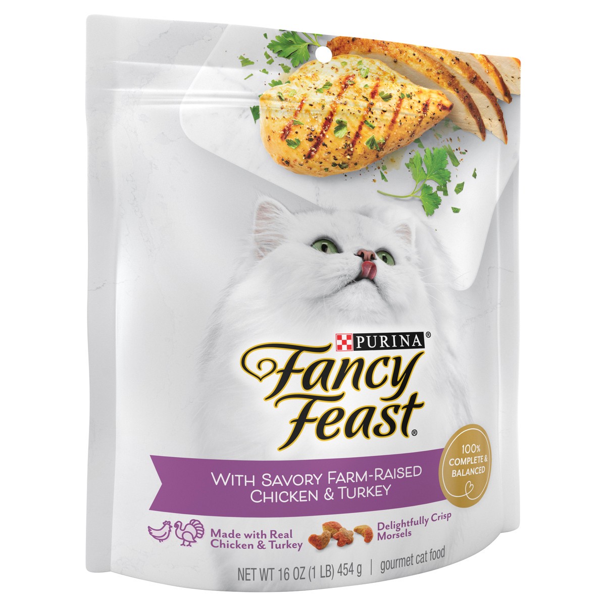 slide 2 of 9, Fancy Feast Purina Fancy Feast Dry Cat Food with Savory Chicken and Turkey, 