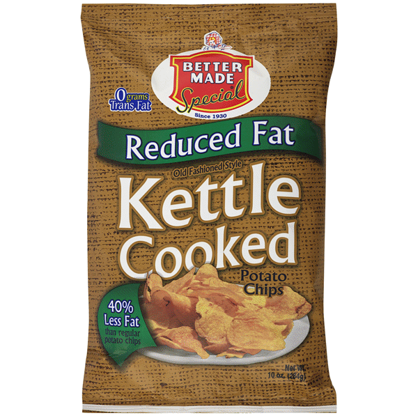 slide 1 of 1, Better Made 40% Reduced Fat Kettle Chips, 10 oz