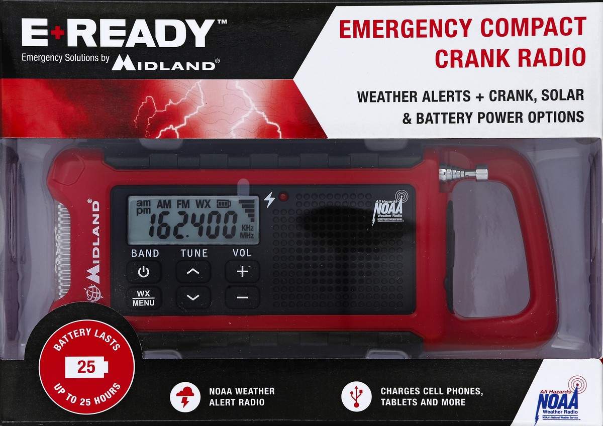 slide 4 of 4, Midland Radio, Crank, Emergency Compact, 1 ct