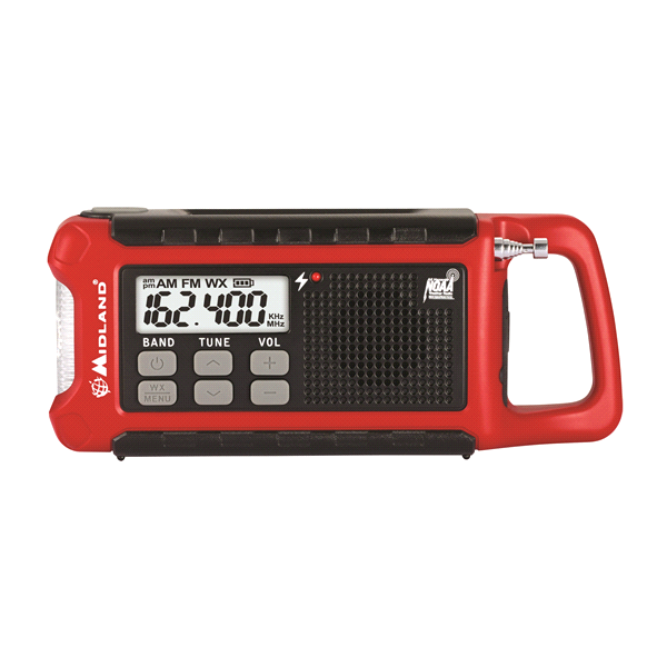 slide 1 of 4, Midland Radio E+Ready Emergency Compact Crank Radio, 1 ct