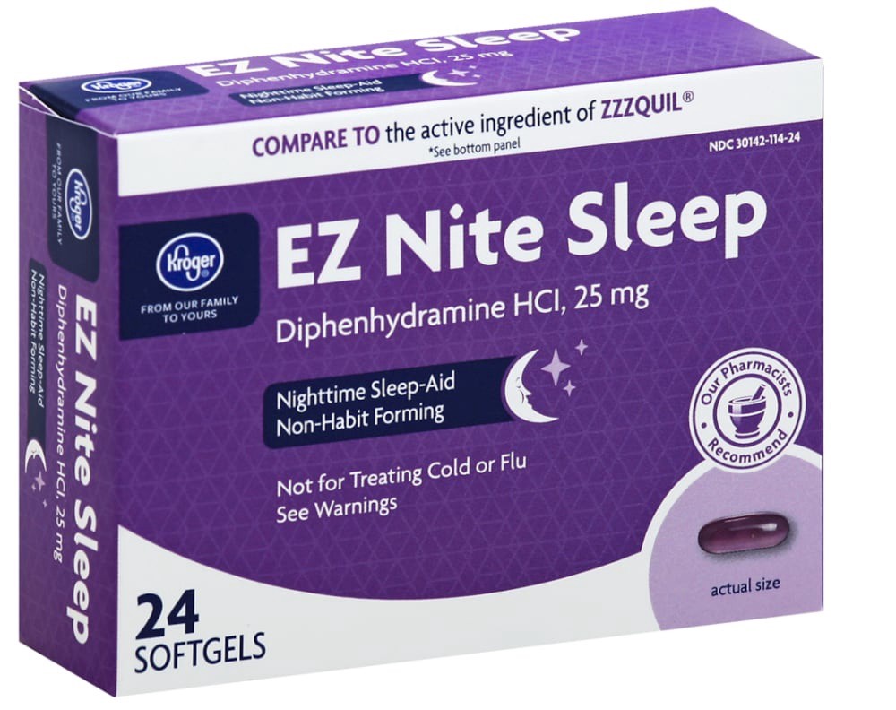 slide 1 of 1, Kroger EZ Nite Sleep Liquidcaps, 24 ct