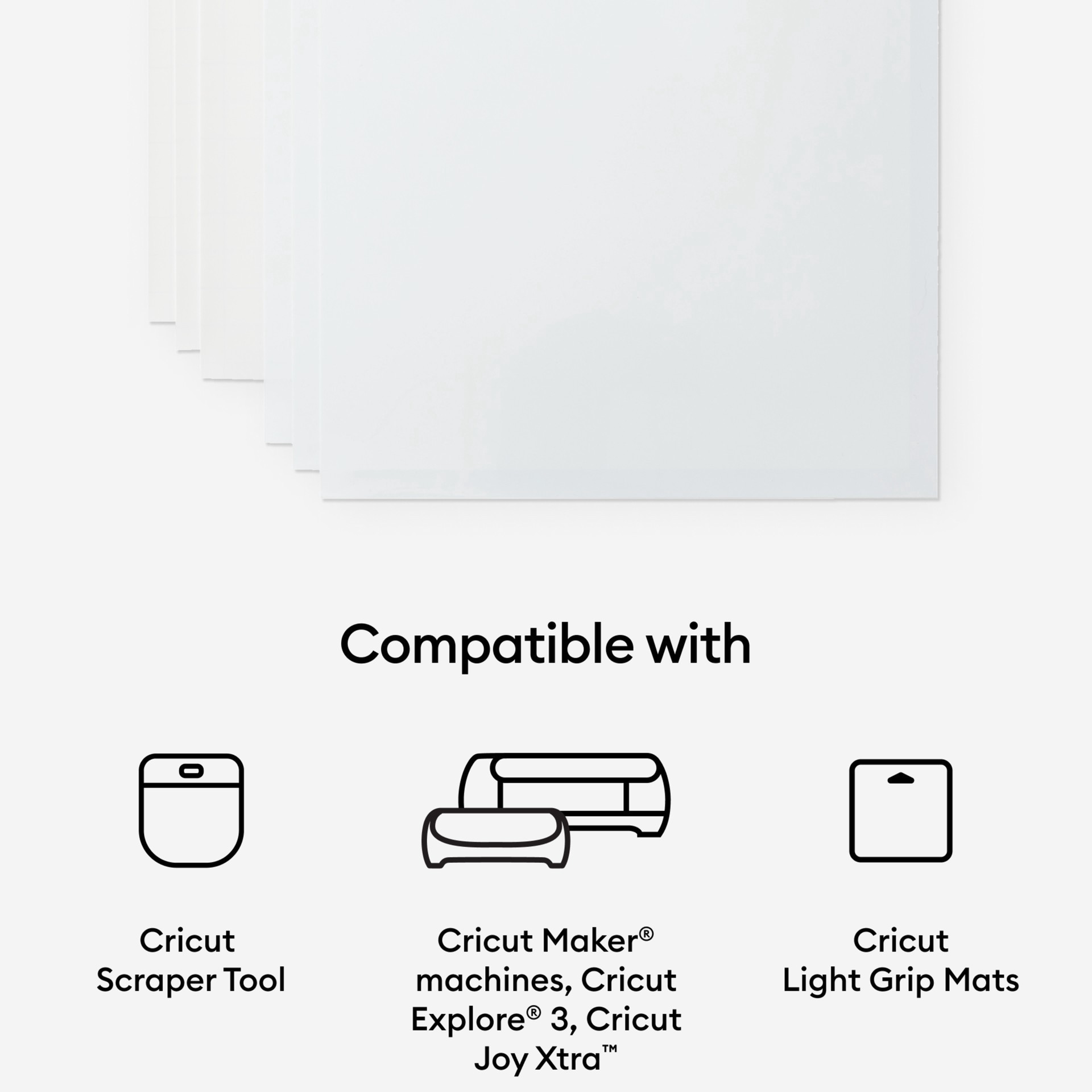 slide 8 of 8, Cricut White Us Letter Waterproof Sticker Set, 6ct., 6 ct