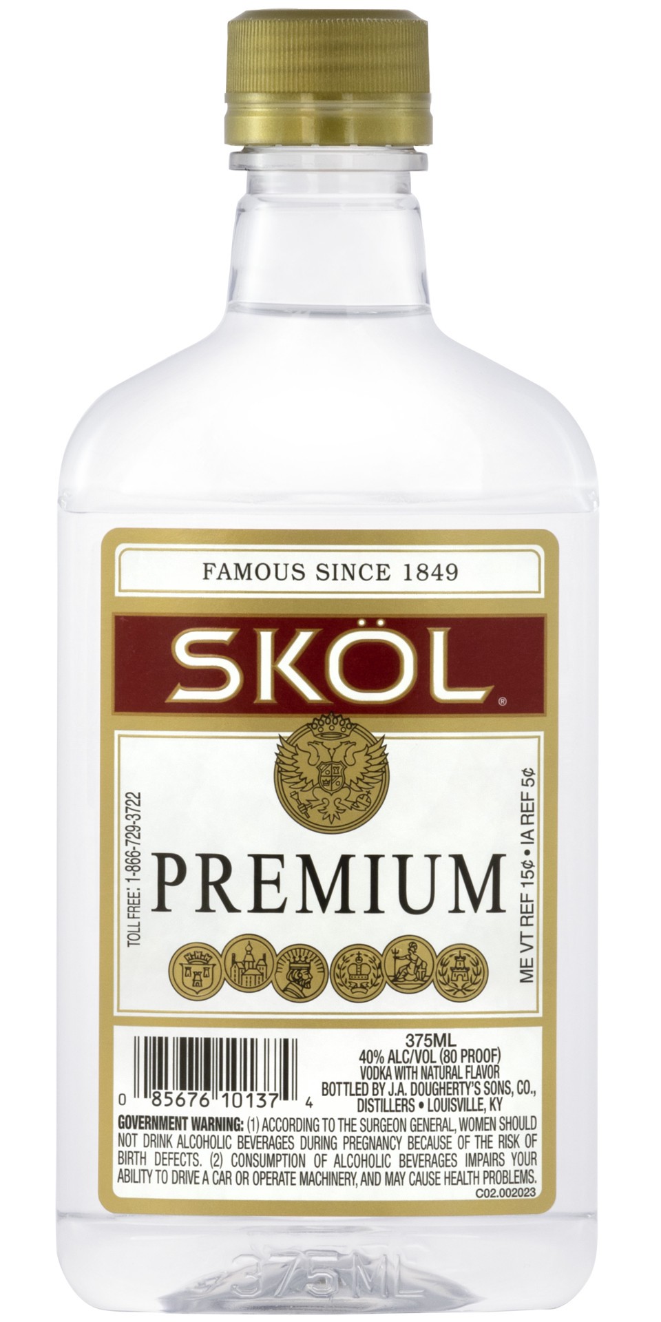 slide 1 of 2, Skol Vodka 375ml 80 Proof, 375 ml