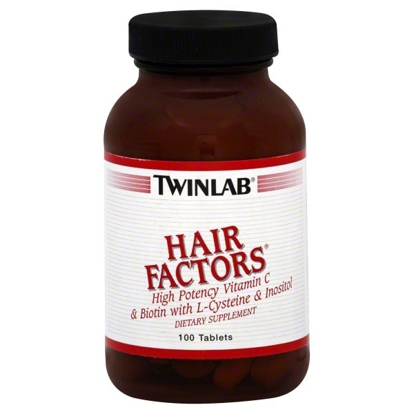 slide 1 of 1, Twinlab Hair Factor Tabs, 1 ct