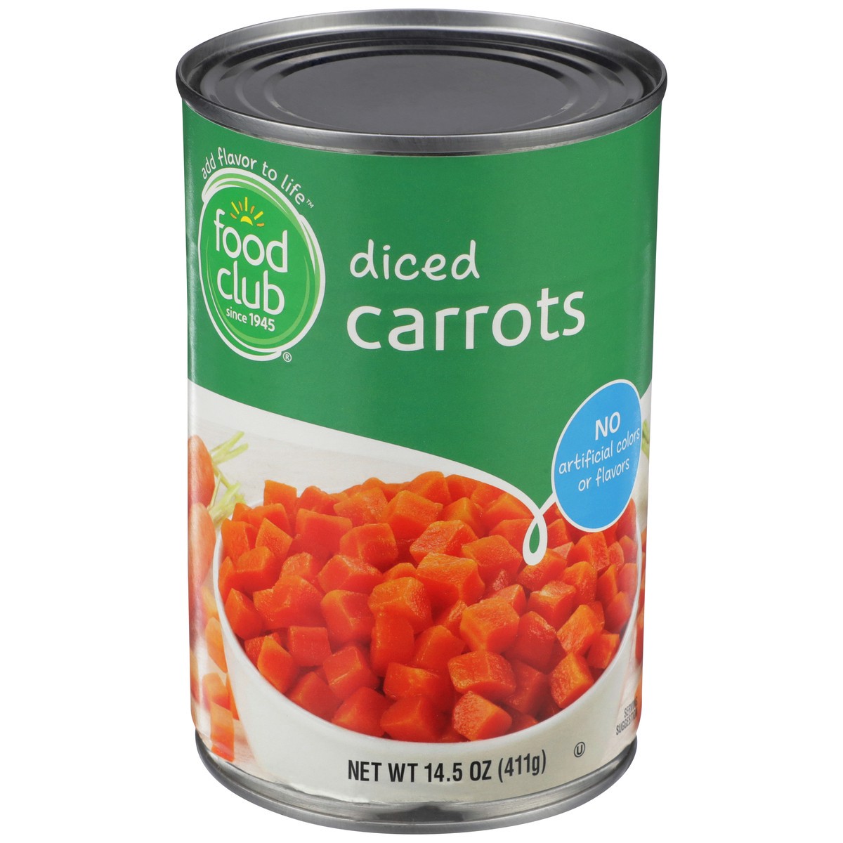 slide 1 of 9, Food Club Diced Carrots, 14.5 oz