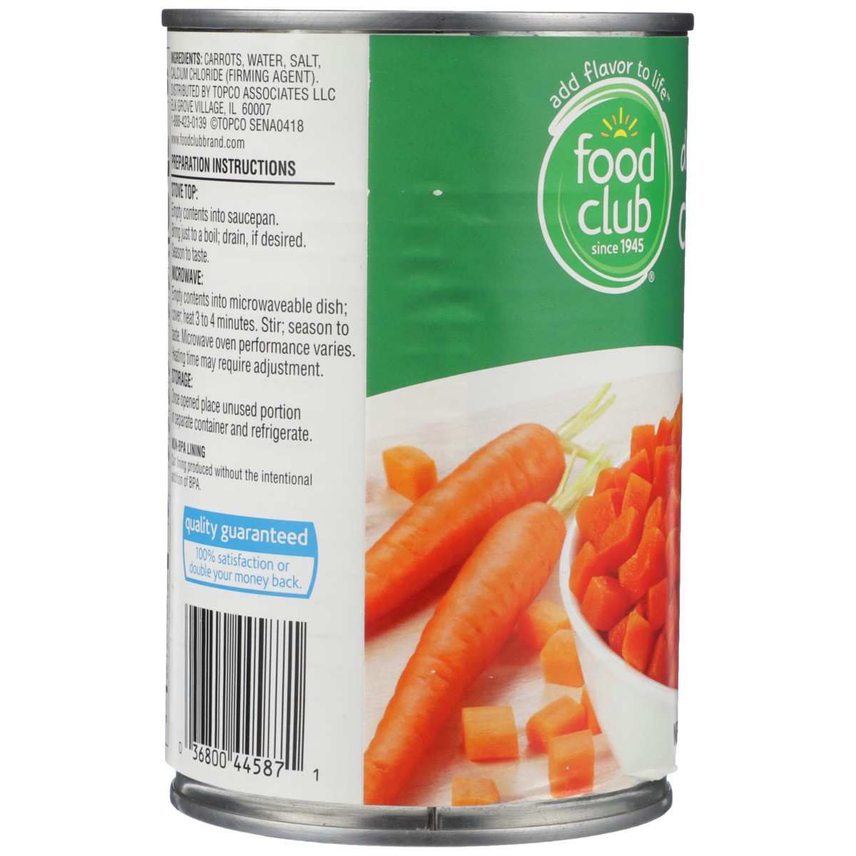 slide 6 of 9, Food Club Diced Carrots, 14.5 oz