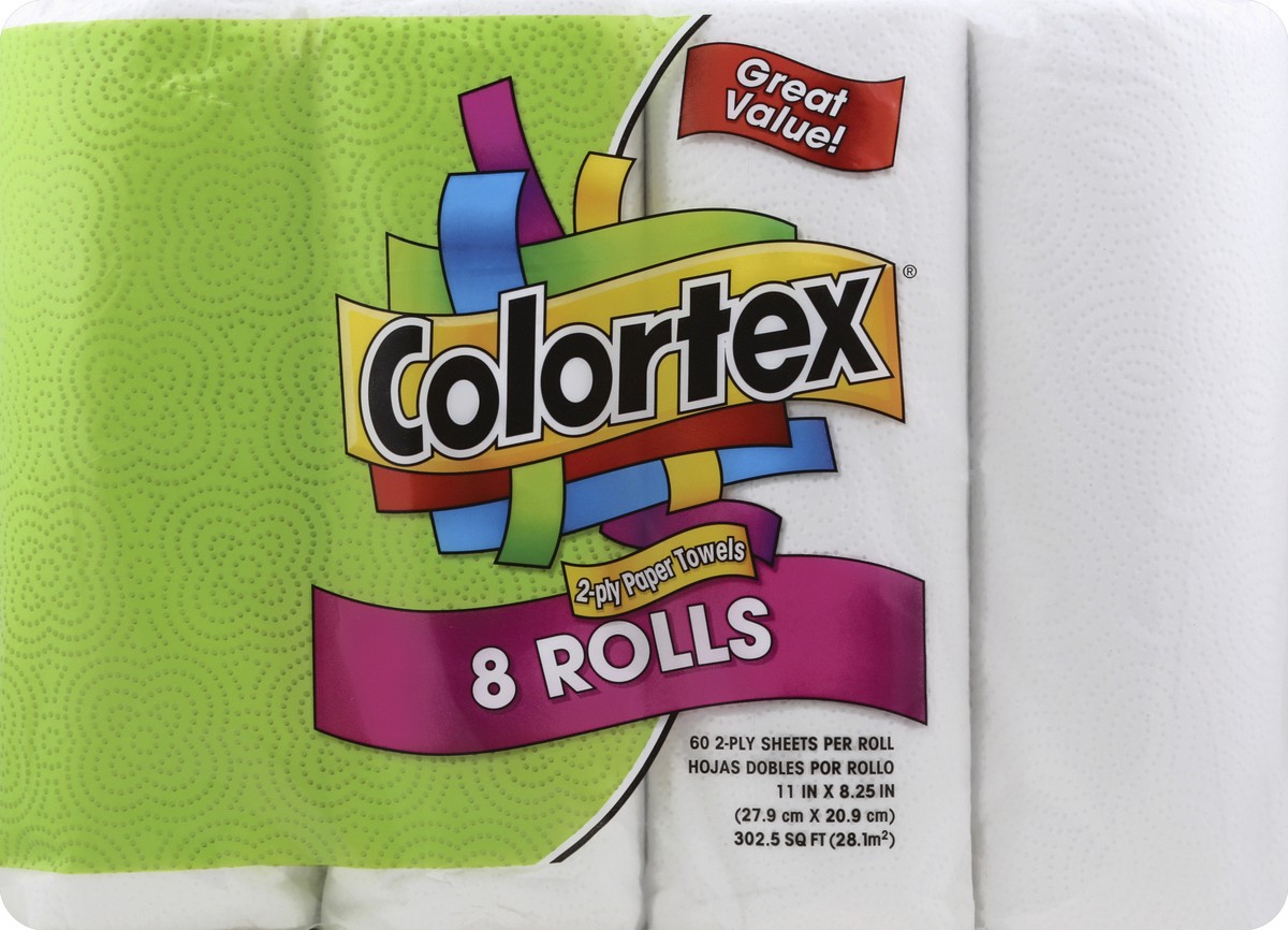 slide 1 of 4, Colortex Paper Towels 8 ea, 8 ct