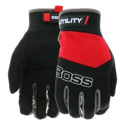 Boss Utility Red/Black Synthetic Leather Extra Large