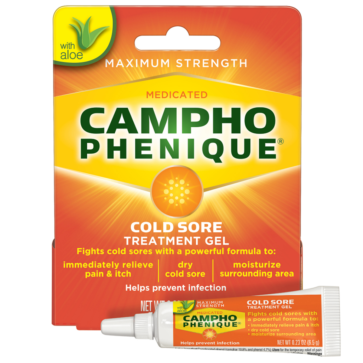 slide 1 of 9, Campho-Phenique Cold Sore Treatment Gel, 0.23 oz