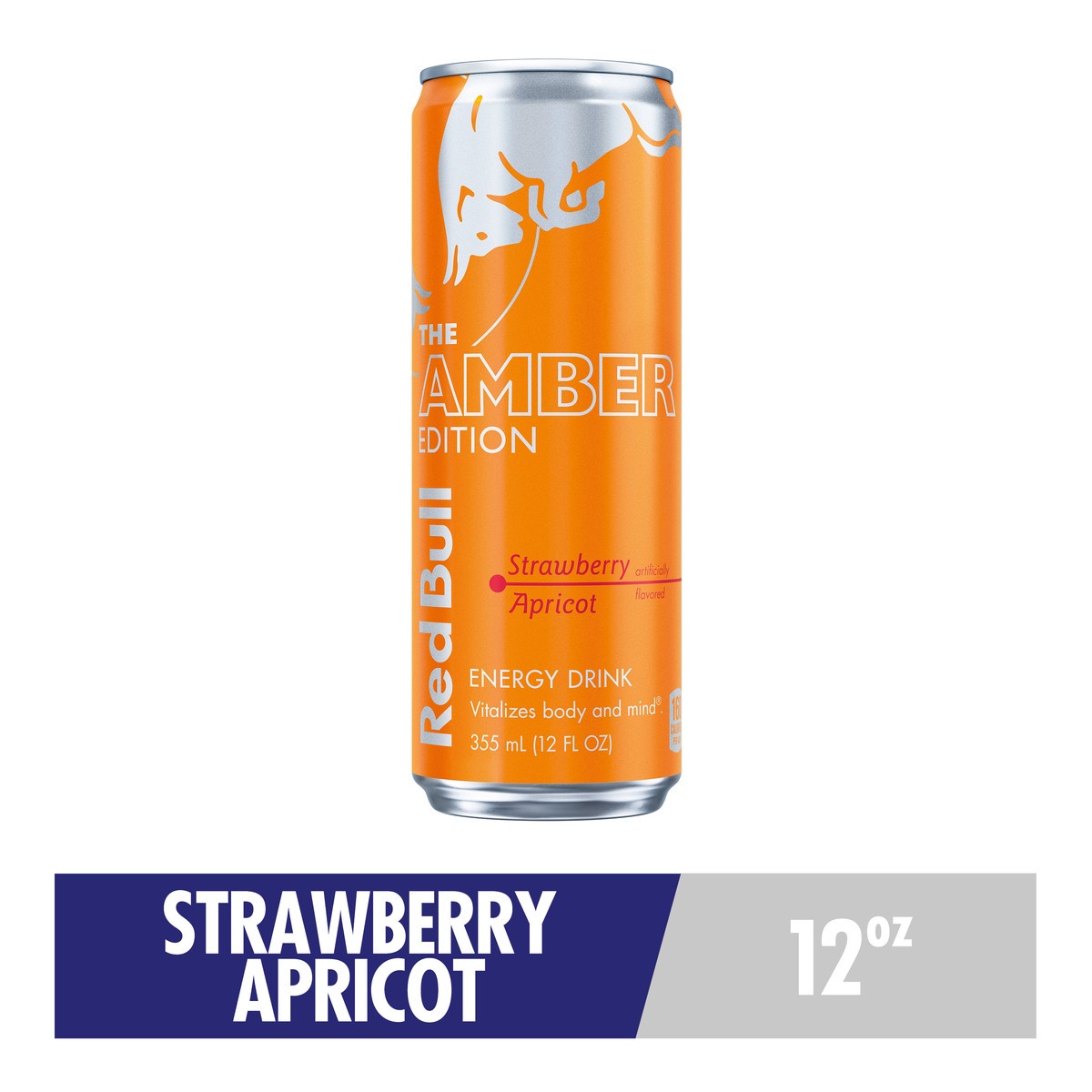 slide 1 of 1, Red Bull Amber Edition Strawberry Apricot Energy Drink, 12 oz