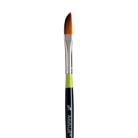 slide 1 of 4, Artists Loft NULL 1/4 Golden Taklon Short Handle Dagger Striper Brush By Artist's Loft Vienna, 1/4