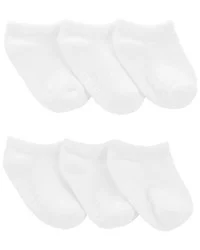 Carter's Baby 6-Pack No-Show Socks White 3-12