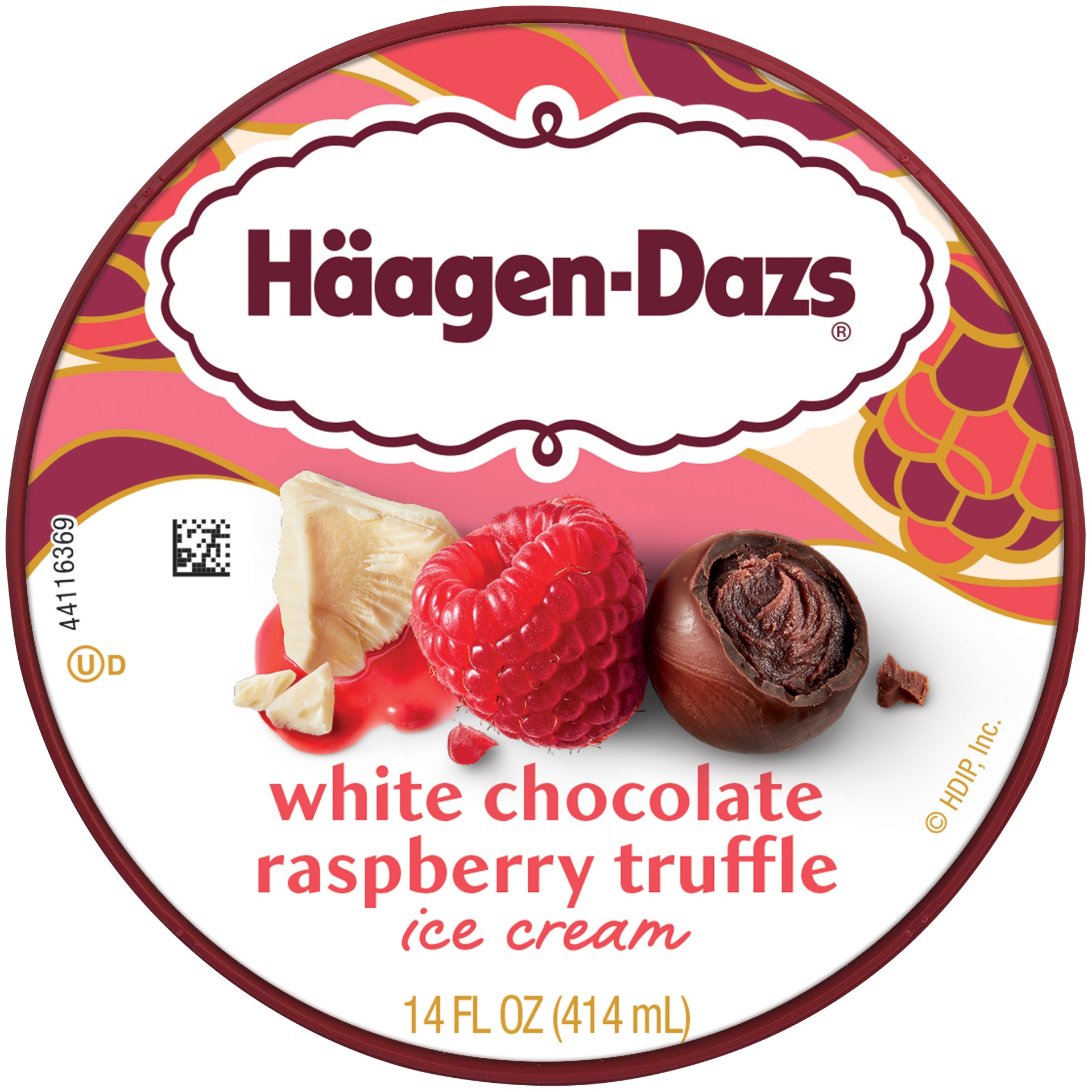 slide 7 of 7, Haagen-Dazs White Chocolate Raspberry Truffle Ice Cream, 14 fl oz