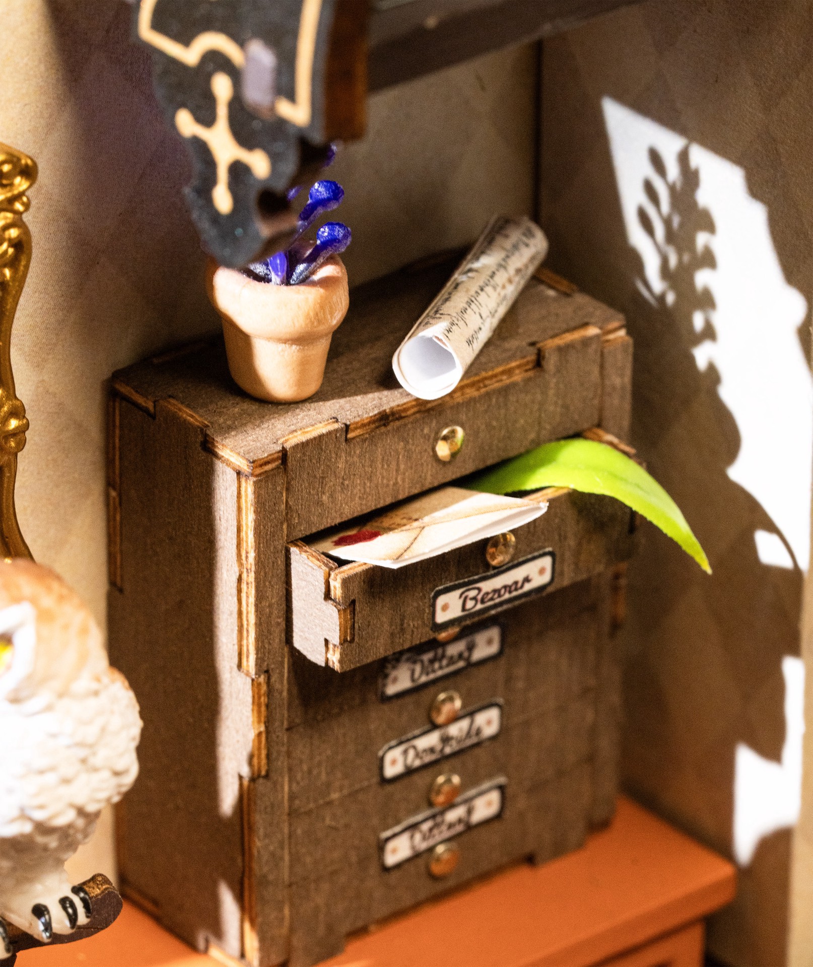 slide 5 of 8, Robotime Rolife The Magic Study Diy Miniature House Kit, 8.25 in x 5 in x 7.5 in