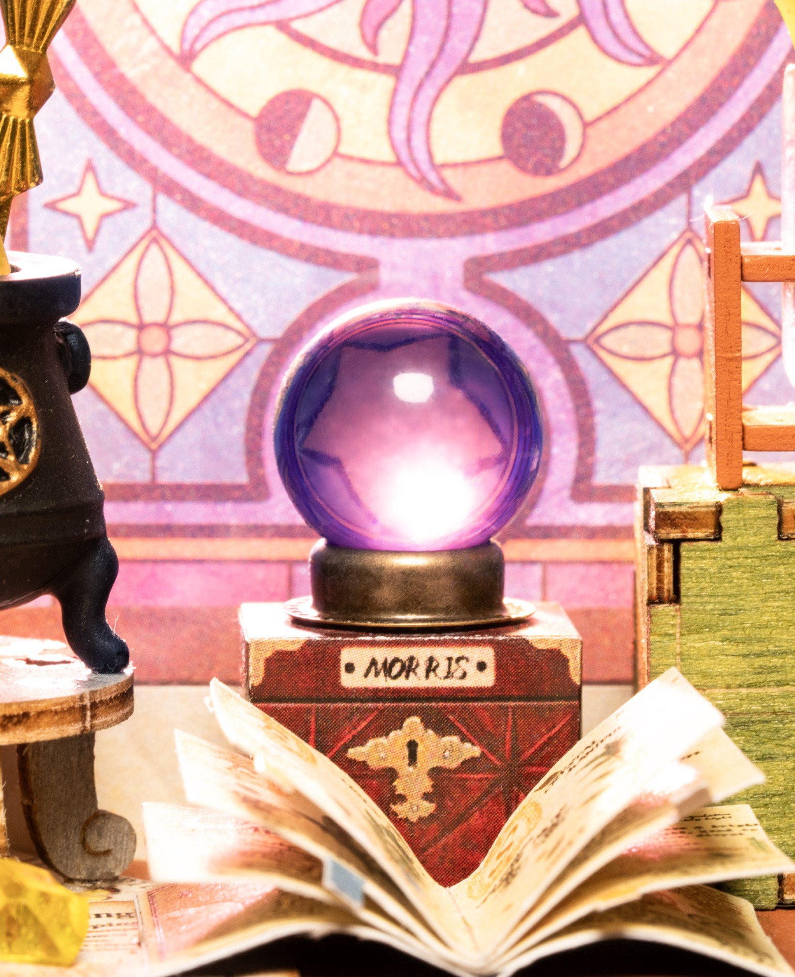 slide 7 of 8, Robotime Rolife The Magic Study Diy Miniature House Kit, 8.25 in x 5 in x 7.5 in