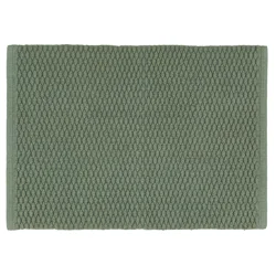 Room & Retreat Cotton Low Loop Bath Rug Green 17" x 24"