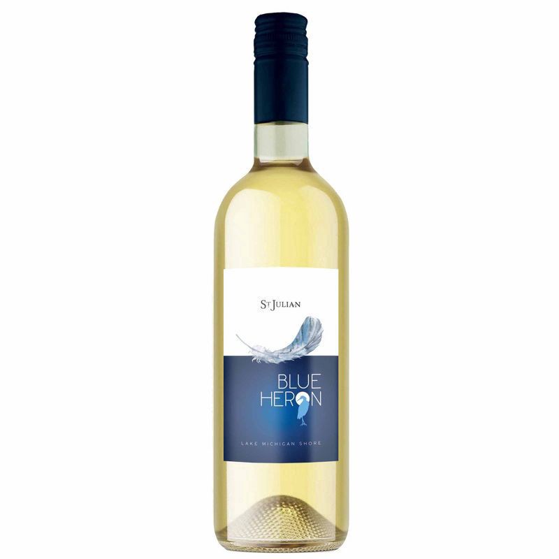 slide 1 of 4, St. Julian Blue Heron White Blend Wine - 750ml Bottle, 750 ml