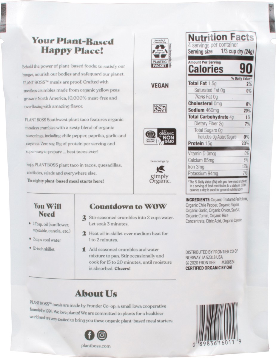 slide 7 of 9, Plant Boss Taco Plant Southwest 3.35 Oz, 35 oz