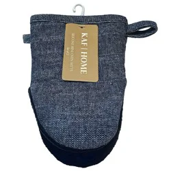 KAF Home Silicone Mini Oven Mitts - Chambray Blue
