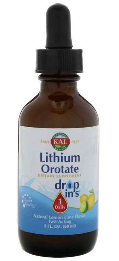 slide 1 of 1, Kal Lithium Orotate Dropins, 2 fl oz