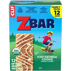 Clif Kid Zbar Organic Iced Oatmeal Cookie Granola Bars - 12 ct