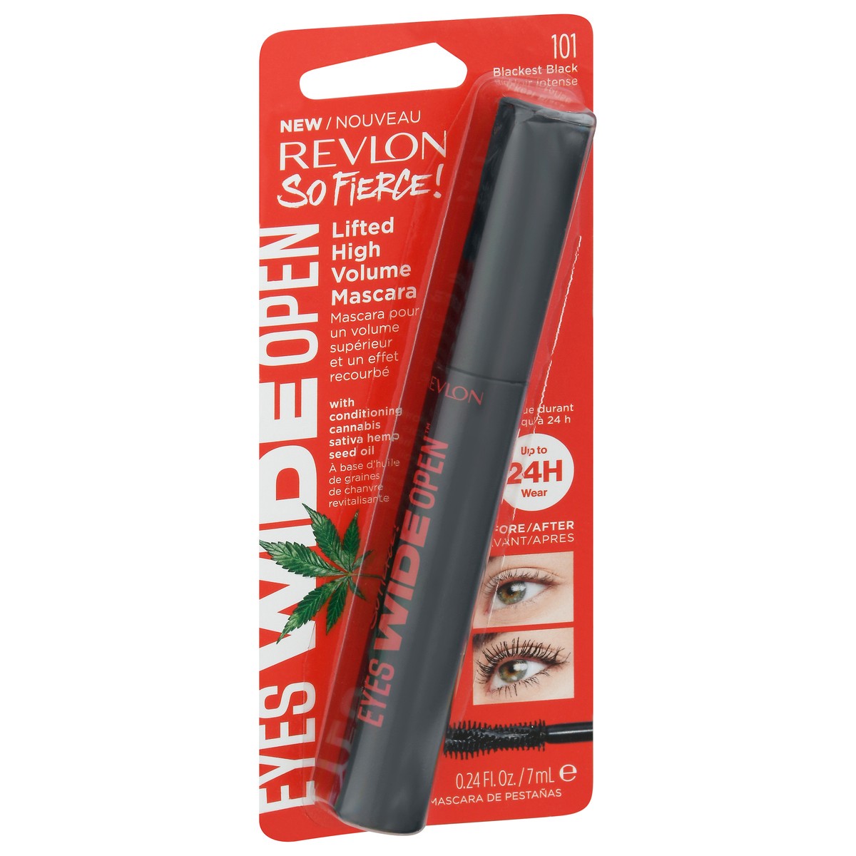 slide 9 of 9, Revlon So Fierce Eyes Wide Open Mascara, Blackest Black, 0.05 oz