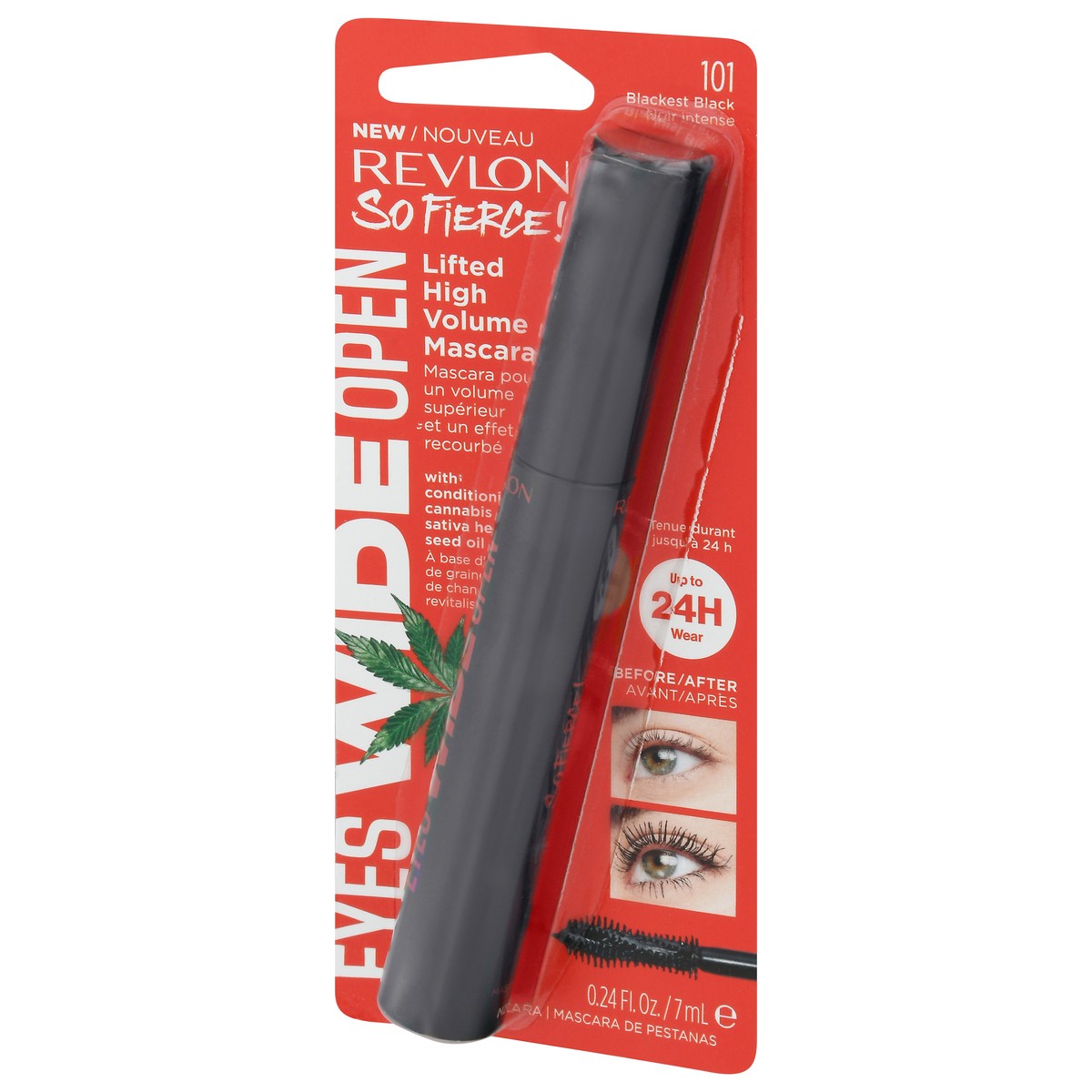 slide 4 of 9, Revlon So Fierce Eyes Wide Open Mascara, Blackest Black, 0.05 oz