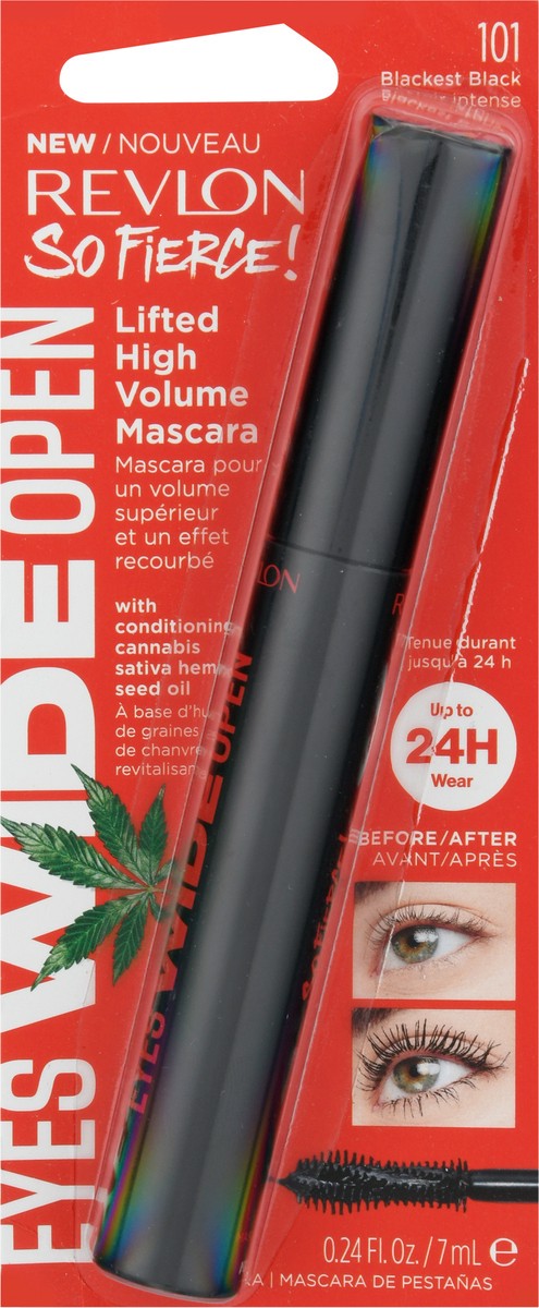 slide 7 of 9, Revlon So Fierce Eyes Wide Open Mascara, Blackest Black, 0.05 oz