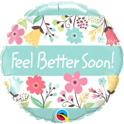Feel Better Soon Floral 18" foil balloon
