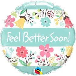 Feel Better Soon Floral 18" foil balloon