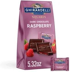 GHIRARDELLI Dark Chocolate Raspberry Squares, 5.32 oz Bag