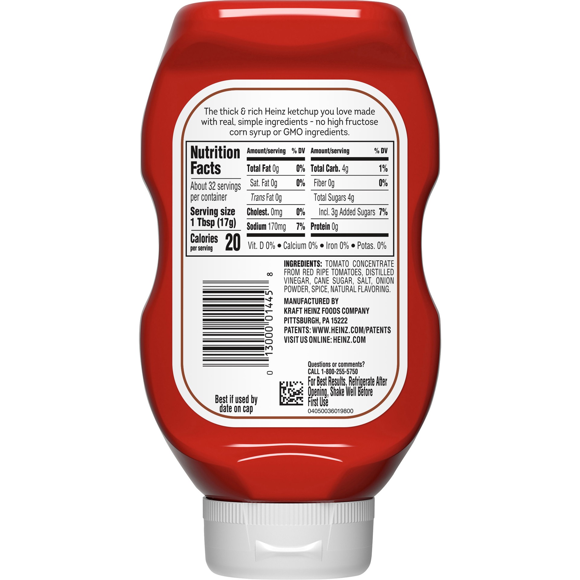 slide 5 of 5, SIMPLY HEINZ Heinz Simply Tomato Ketchup with No Artificial Sweeteners, 19 oz Bottle, 19 oz