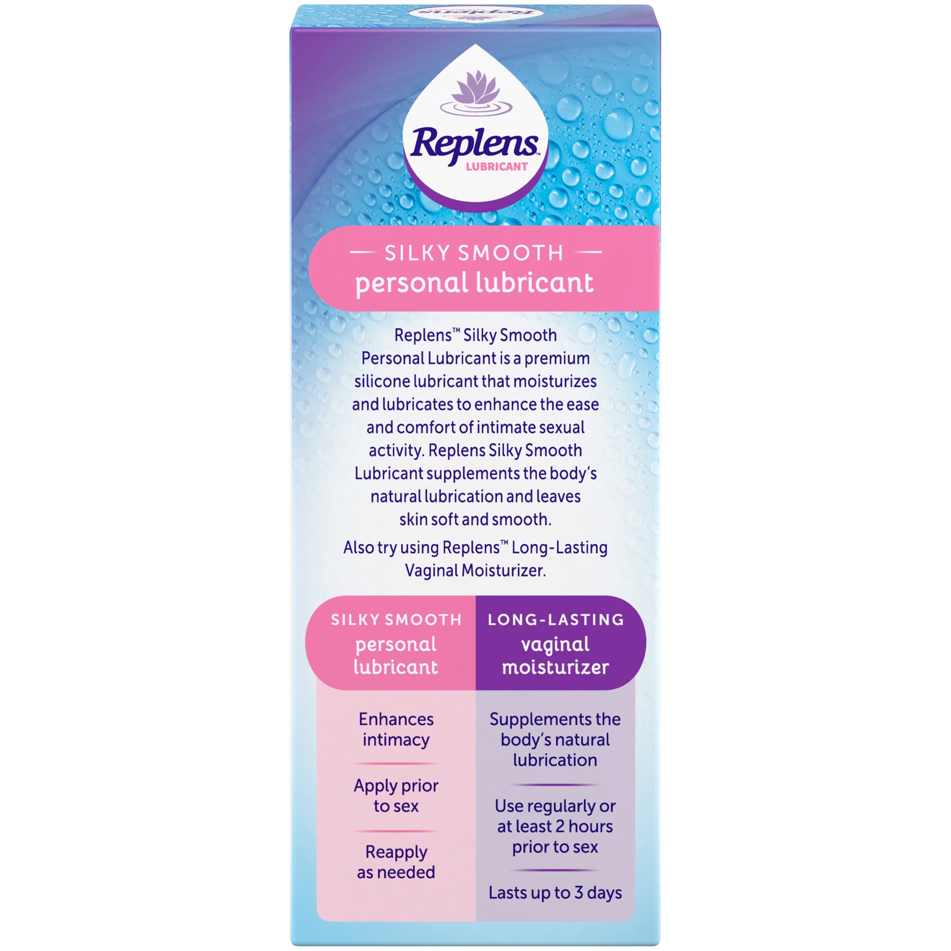 slide 2 of 4, Replens Silky Smooth Personal Lubricant 2.7 fl oz bottle, 2.70 fl oz