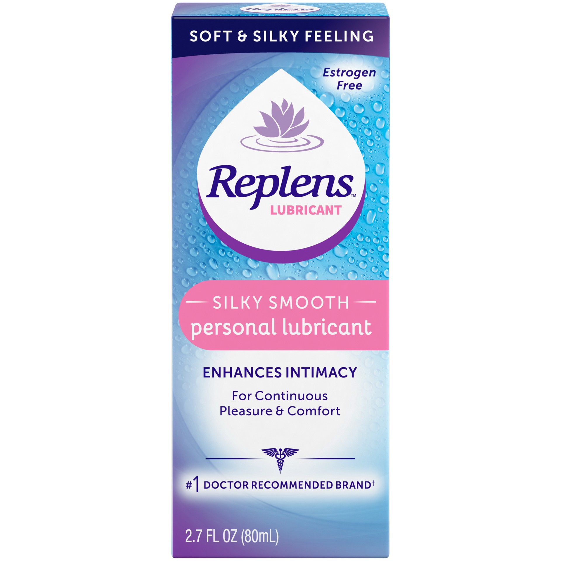 slide 1 of 4, Replens Silky Smooth Personal Lubricant 2.7 fl oz bottle, 2.70 fl oz