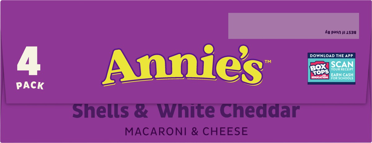 slide 4 of 9, Annie's Shells & White Cheddar Macaroni & Cheese, 4 ct