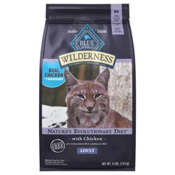 Blue Buffalo Wilderness Nature''s Evolutionary Diet High-Protein, Grain-Free Natural Dry Food for Adult Cats, Chicken, 4-lb Bag