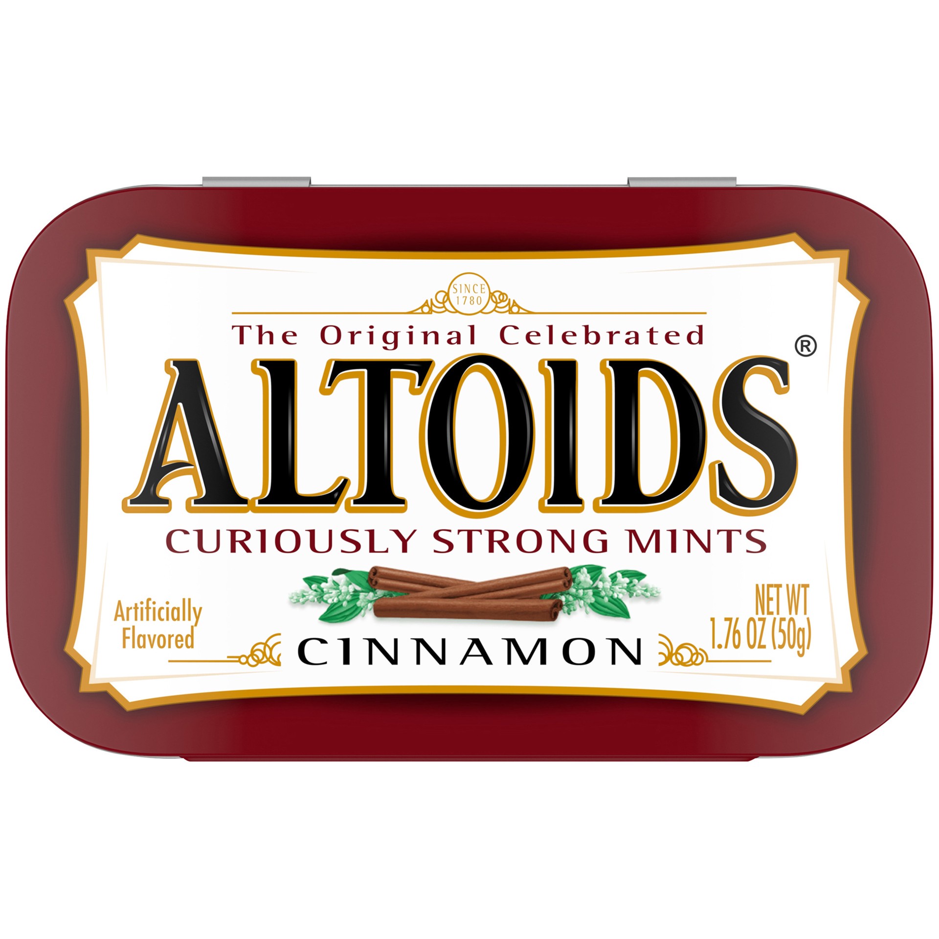 slide 1 of 8, ALTOIDS Cinnamon Breath Mints, 1.76 Oz Tin, 1.76 oz