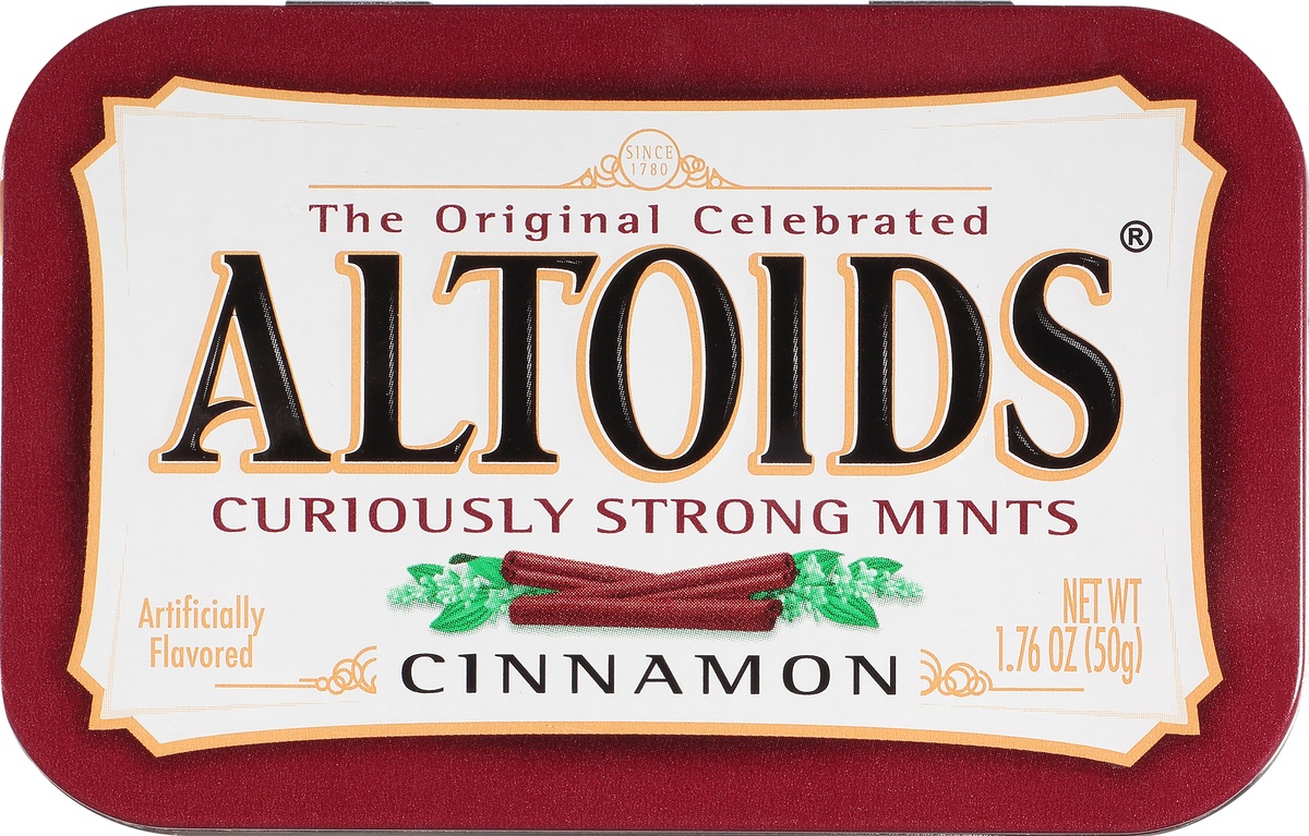 slide 8 of 10, ALTOIDS Cinnamon Mints Single Pack, 1.76 oz
