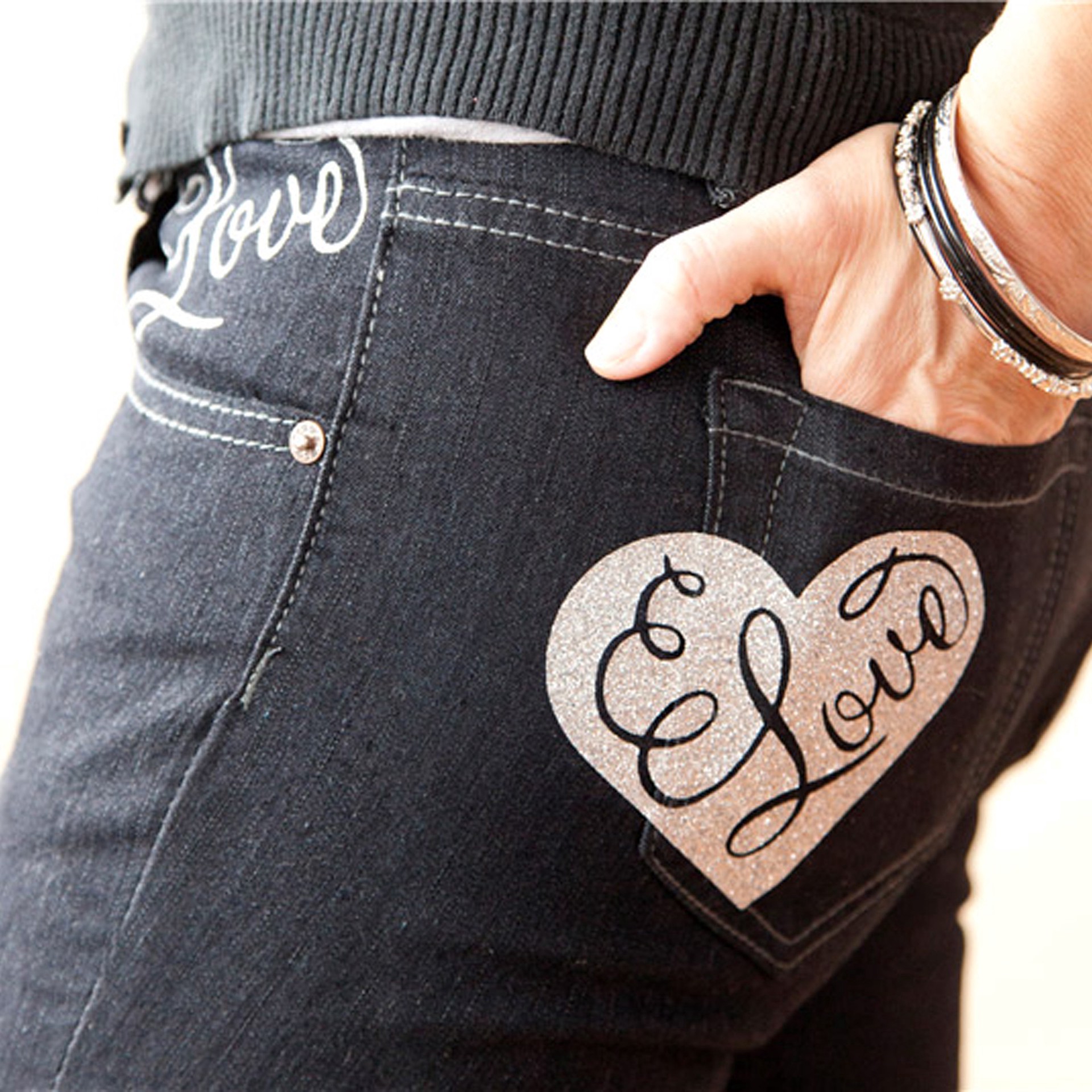 slide 5 of 5, Cricut 12" X 5ft. Glitter Iron-On, 12 in x 5 ft