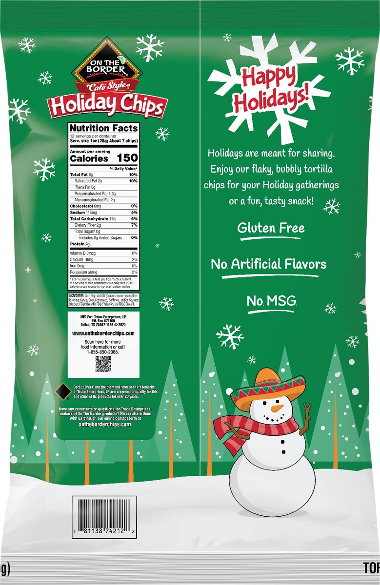 slide 8 of 9, Holiday Red & Green Tortilla Chips, 12 oz