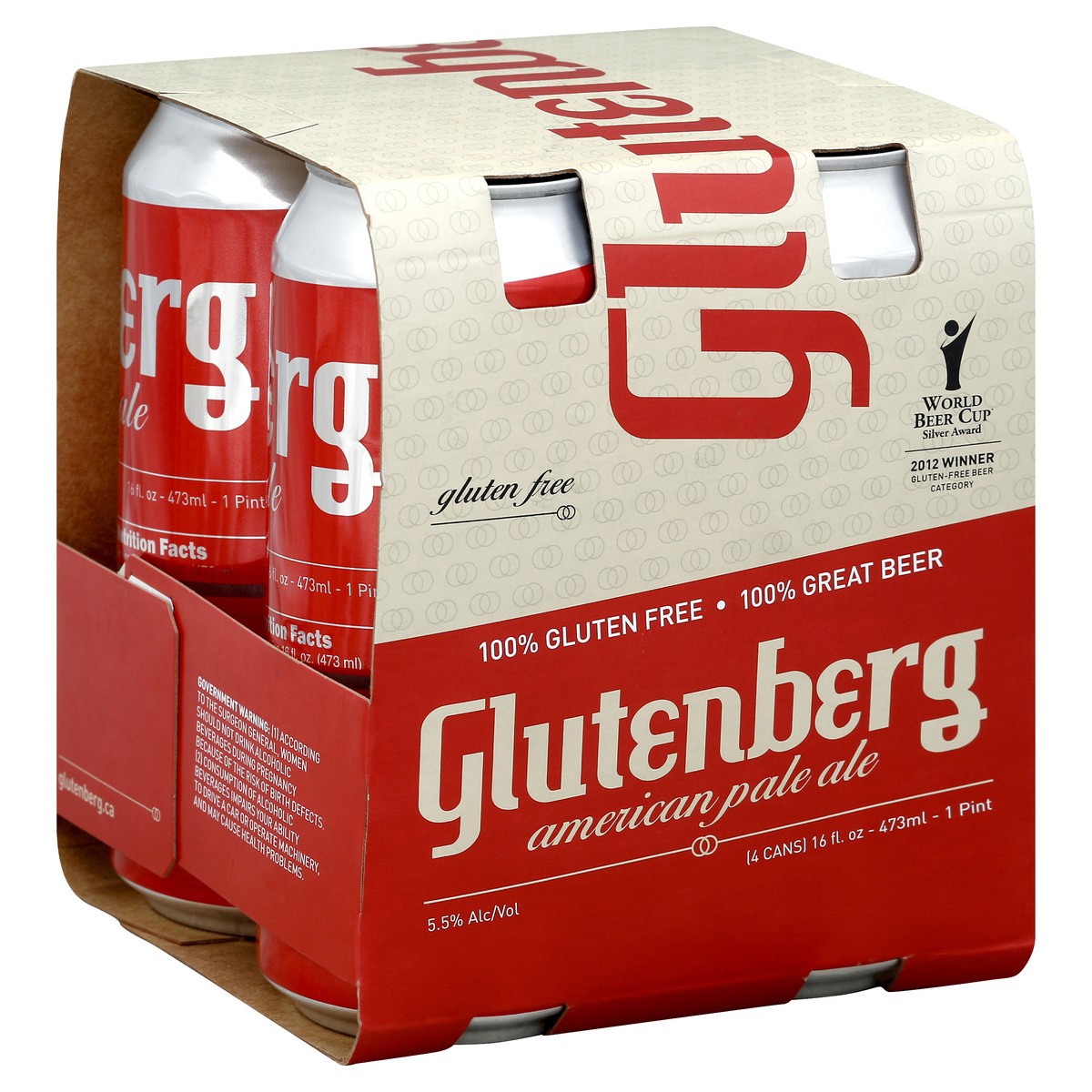 slide 3 of 8, Glutenberg Gluten Free Pale Ale, 64 fl oz