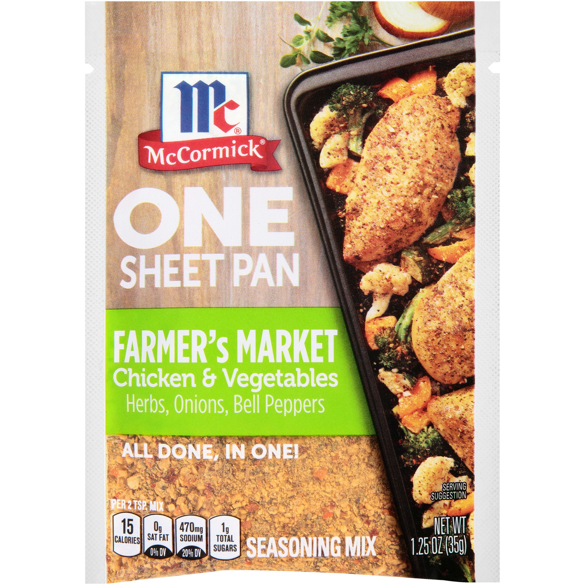 slide 1 of 7, McCormick Chicken Seasoning Mix - Farmer's Market, 1.25 oz