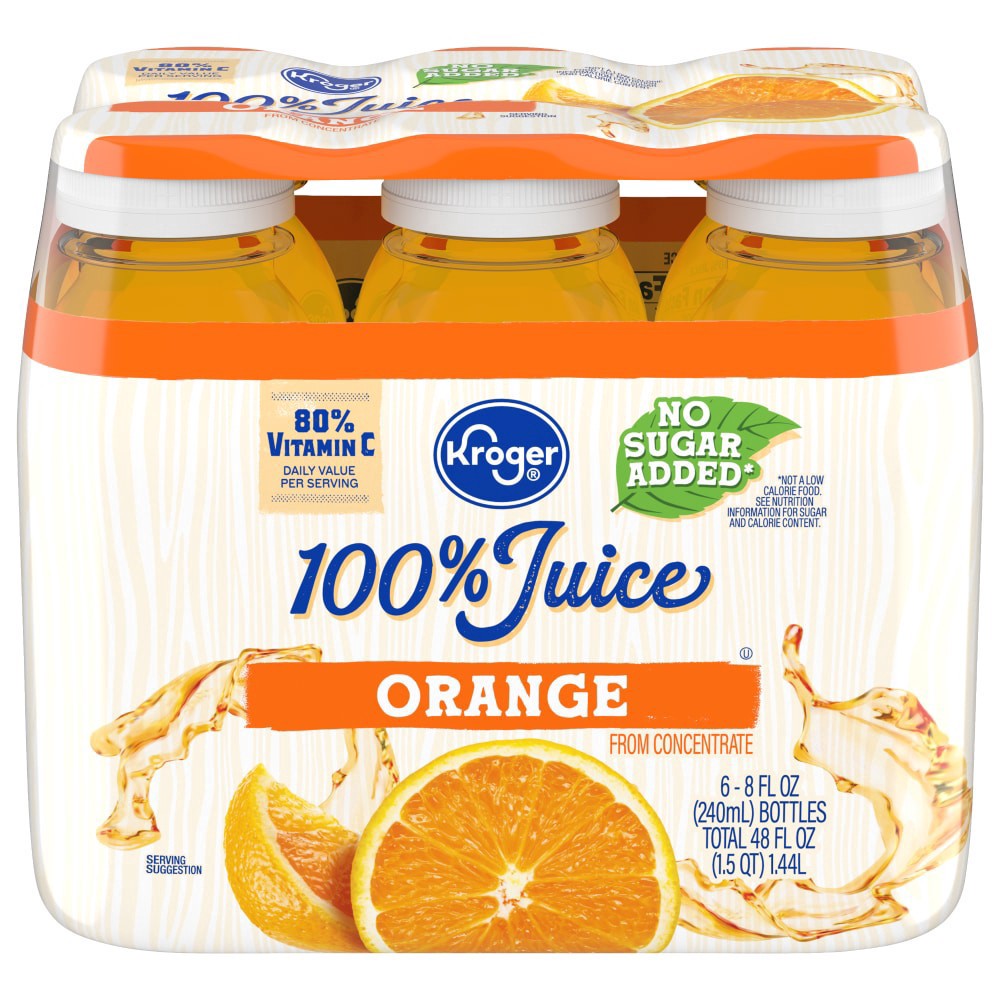 slide 2 of 3, Kroger Orange Juice, 6 ct; 8 oz